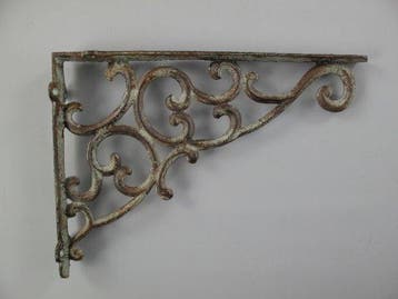 Wandplank beugel (2) - Gietijzer, Antiek en Kunst