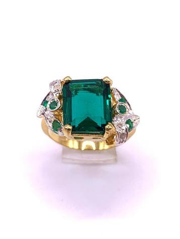 Zonder minimumprijs - Cocktailring - 9 kt. Geel goud, Zilver