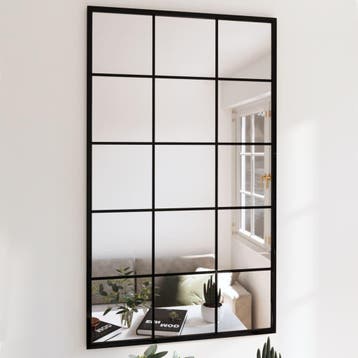 vidaXL Wandspiegels 2 st 100x60 cm metaal zwart, Verzenden, Nieuw