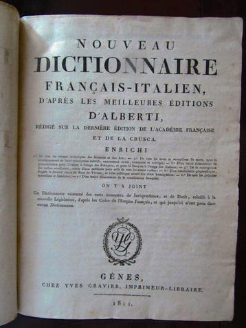 DAlberti - Dictionnaire francais-italien e