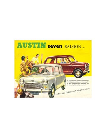 1965 AUSTIN SEVEN SEDAN BROCHURE NEDERLANDS, Nieuw