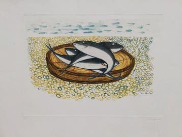 Giuseppe Migneco (1908-1997) - Senza Titolo, Antiek en Kunst
