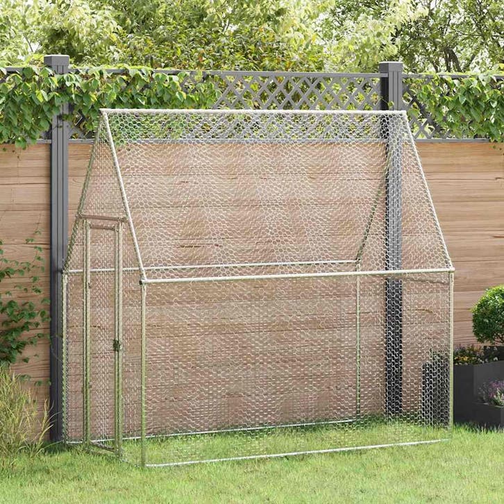 vidaXL Kippenhok 200x100x190 cm gegalvaniseerd staal, Dieren en Toebehoren, Knaagdieren en Konijnen | Hokken en Kooien, Nieuw