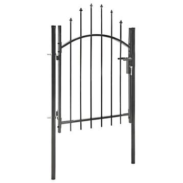 vidaXL Tuinpoort Woerden staal 1x1m zwart, Jardin & Terrasse, Verzenden