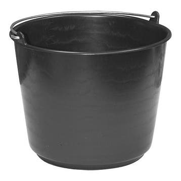 Emmer zwart kunststof met maatverdeling 12L - Ø 31x26(h)cm, Verzenden