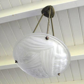 Degué - Plafondlamp - Glas, nikkelgecoat koper