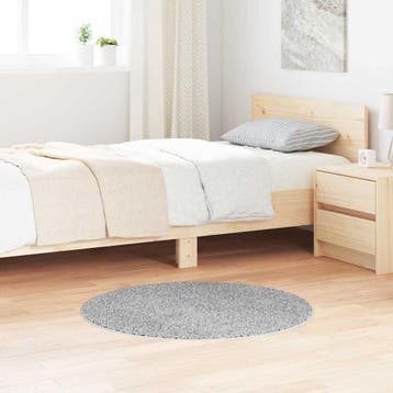 vidaXL Antislip Shaggy Tapijt Grijs 90 x 90 cm PP, Verzenden, Nieuw
