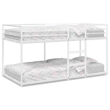 vidaXL Stapelbed zonder matras 80x200 cm staal wit, Verzenden