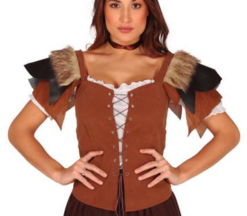 Vest Leer Dames Bruin L, Verzenden