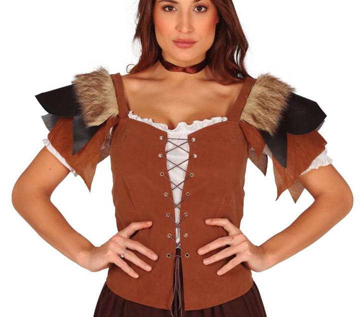 Vest Leer Dames Bruin L, Kleding | Dames, Carnavalskleding en Feestkleding, Nieuw, Verzenden