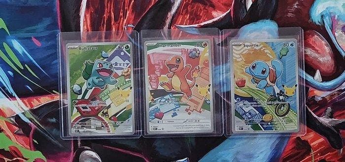 Pokémon - 3 Card - Bulbasaur, Charmander, Squirtle Promo, Hobby & Loisirs créatifs, Jeux de cartes à collectionner | Pokémon