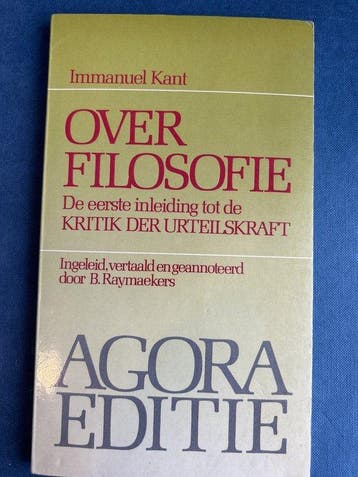 Over filosofie / Agora editie 9789024276431 Immanuel Kant, Boeken, Verzenden, Gelezen, Immanuel Kant