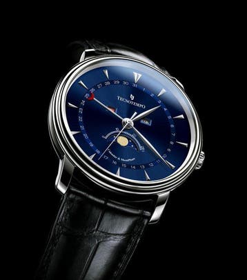 Tecnotempo - Calendar & Moon Phase - 40mm - TT.CMP.BL - Sans, Nieuw