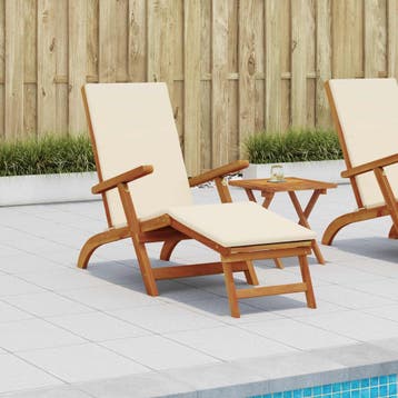 vidaXL Ligstoel die kan leunen en vouwen 55 x 146 x 91 cm, Verzenden