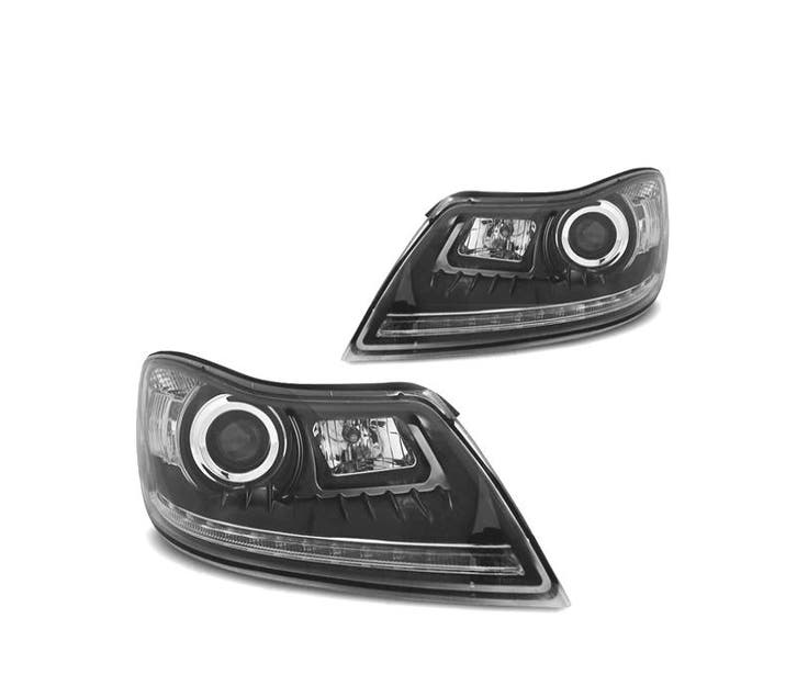 Phares Pour Skoda Octavia 08-13 Daylight Fond Noir, Auto-onderdelen, Verlichting, Verzenden