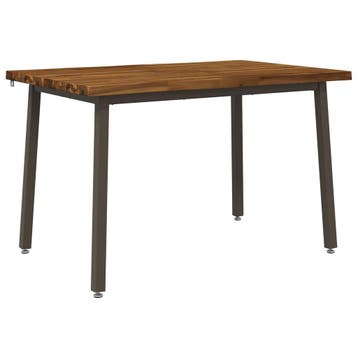 vidaXL 120 x 80 x 75 cm Massief Acacia Hout Natuurlijk en, Huis en Inrichting, Tafels | Eettafels, Verzenden, Nieuw