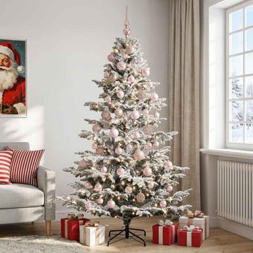 vidaXL Kunstkerstboom met kerstbal 210 cm 300 LEDs Warmwit, Diversen, Verzenden, Nieuw