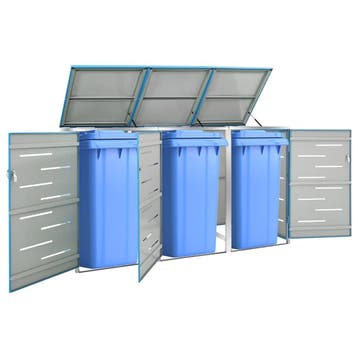 vidaXL Containerberging driedubbel 207x77,5x115 cm roestvrij, Doe-het-zelf en Bouw, Verzenden