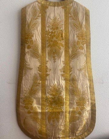 Planeet (3) - Zijde - 1850-1900 - Planeet, stola en manipolo, Antiek en Kunst