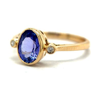 Zonder minimumprijs - Ring - 14 karaat Geel goud - 1.39ct.