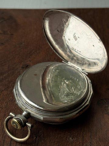 Cylux – Silver Pocket Watch with Rose-Gold-Plated Case Back