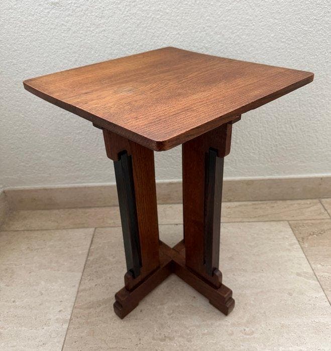 Amsterdamse School - Tafel - Eik, Coromandel, Antiek en Kunst, Kunst | Designobjecten