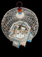 Cage à oiseaux - Bois, Métal - tunisien, fait à la main, Antiquités & Art