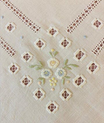 Nappe (9) - 170 cm - 170 cm - ROTONDA BRODERIE À LA MAIN