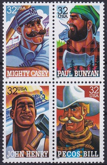 USA - 1996 - Volkshelden - Postfris, Postzegels en Munten, Verzenden, Postfris, Noord-Amerika