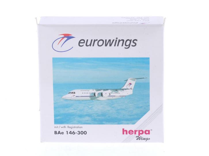 Schaal 1:500 Herpa 511032 BAe 146-300 Eurowings Reg. D-AE..., Hobby en Vrije tijd, Modelbouw | Vliegtuigen en Helikopters, Zo goed als nieuw