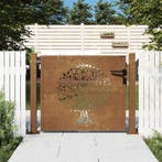 vidaXL Poort 100x75 cm boomontwerp cortenstaal, Verzenden, Nieuw