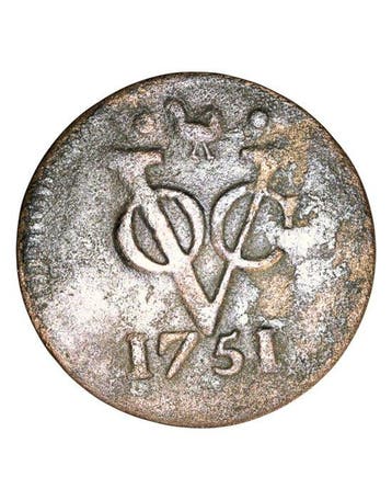 Nederlands-Indië. Duit / 1 Cent 1751, West Friesland Hoorn,, Postzegels en Munten