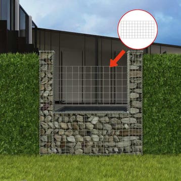 vidaXL Gabion mand U-vormig 160x20x150 cm staal, Verzenden, Nieuw