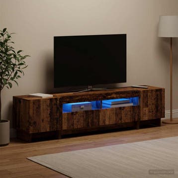 vidaXL 5-delige LED TV-kast Oud hout Bewerkt hout, Verzenden