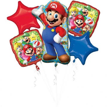 Super Mario Helium Ballonnen Set 5 delig leeg, Verzenden, Nieuw
