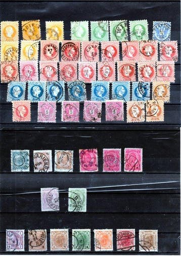 Autriche 1867/1883 - Timbres-poste impériaux Kaiser F.J.I., Gestempeld