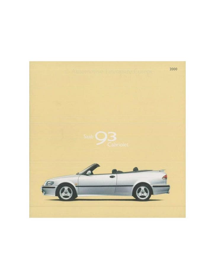 2000 SAAB 9-3 CABRIO BROCHURE NEDERLANDS, Boeken, Auto's | Folders en Tijdschriften