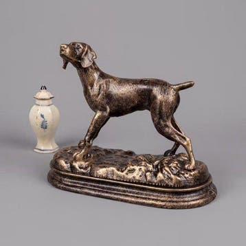 Beeld, Jachthond - 17.5 cm - Gietijzer