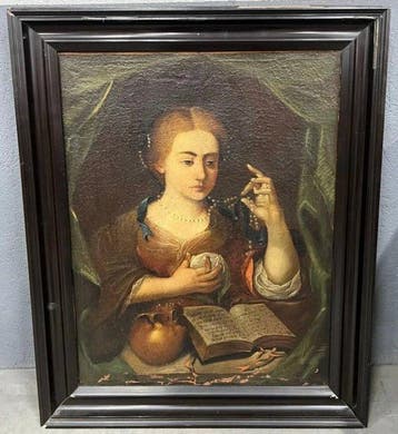 Caspar Netscher (1639-1684), D’après - Büßende Maria