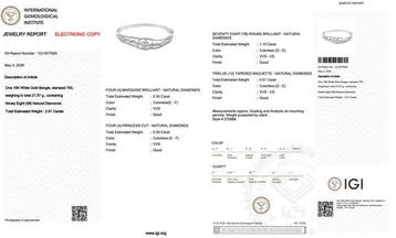 Zonder minimumprijs - Armband - 18 karaat Witgoud - 2.61ct.