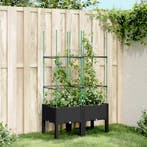 vidaXL Plantenbak met latwerk 80x40x142,5 cm polypropeen, Verzenden, Nieuw