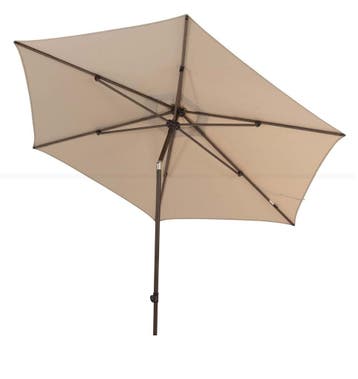 4 Seasons Outdoor Azzurro parasol met Wengé frame en Beach, Tuin en Terras, Nieuw