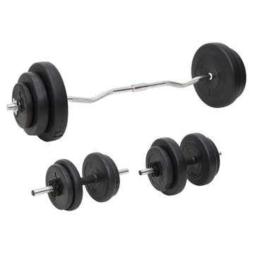 vidaXL Halterset met gewichten 60 kg, Verzenden, Nieuw