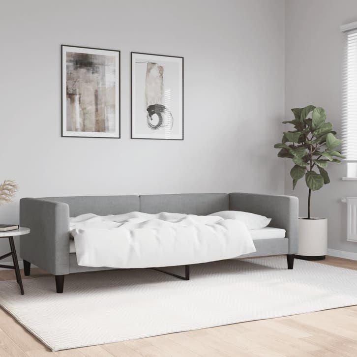 Slaapbank 90x200 lichtgrijs | Retour Deal | -57%, Maison & Meubles, Chambre à coucher | Canapés-lits, Envoi