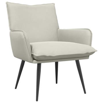 vidaXL Fauteuil Crèmekleurig fluweel, Verzenden, Nieuw