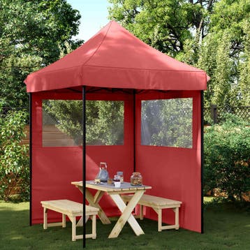 vidaXL Partytent 200 x 200 x 306 cm Bordeauxrood Oxford Stof, Verzenden, Nieuw