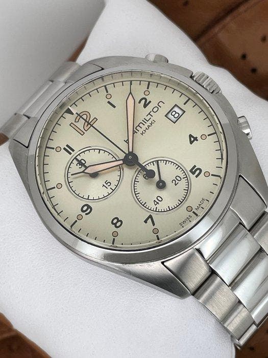 Hamilton - Khaki Pioneer Chronograph - Zonder minimumprijs -, Bijoux, Sacs & Beauté, Montres | Hommes