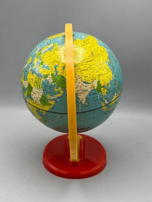 Tabletop globe - educatieve aarde globe - 1960-1970, Antiquités & Art, Curiosités & Brocante