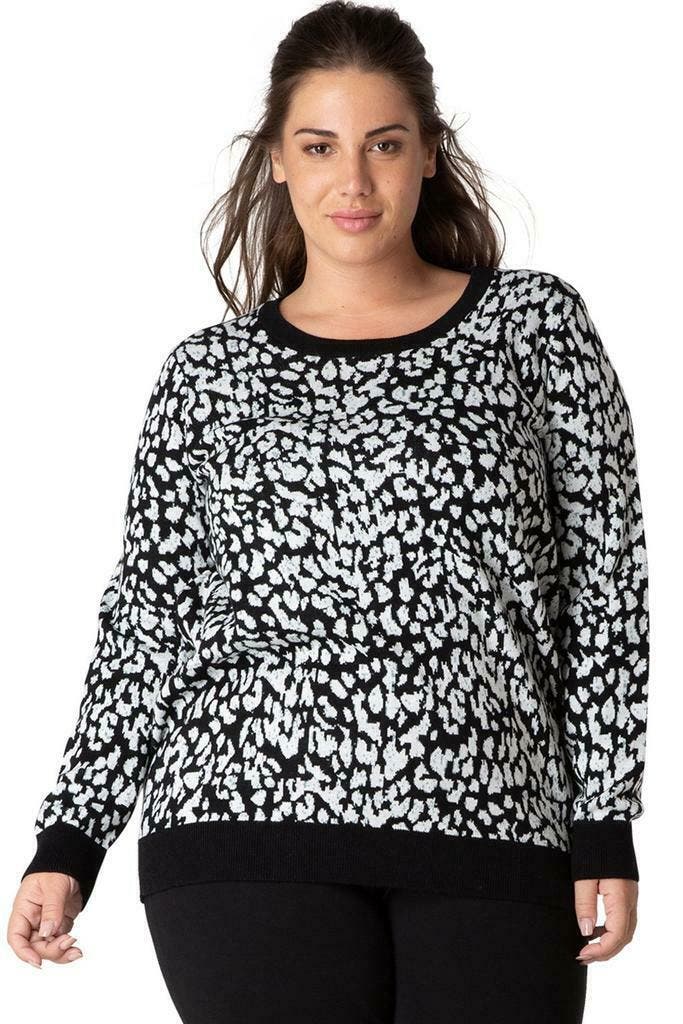 Trui Yesta kort animal print 76CM maat 52, Kleding | Dames, Truien en Vesten, Verzenden