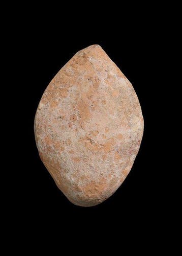 Byzantijns Terracotta Slipper-olielamp met geometrisch, Antiek en Kunst